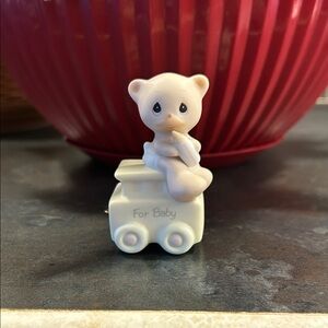 Precious Moments Birthday Train, Baby's First Bisque Porcelain Figurine